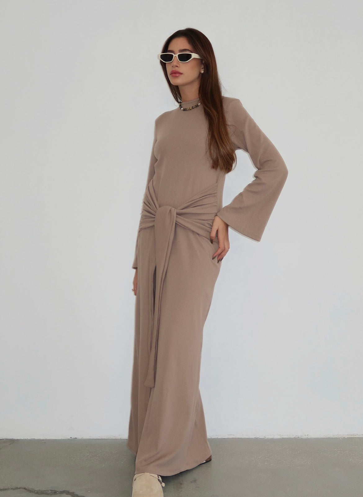 Shira dress brown