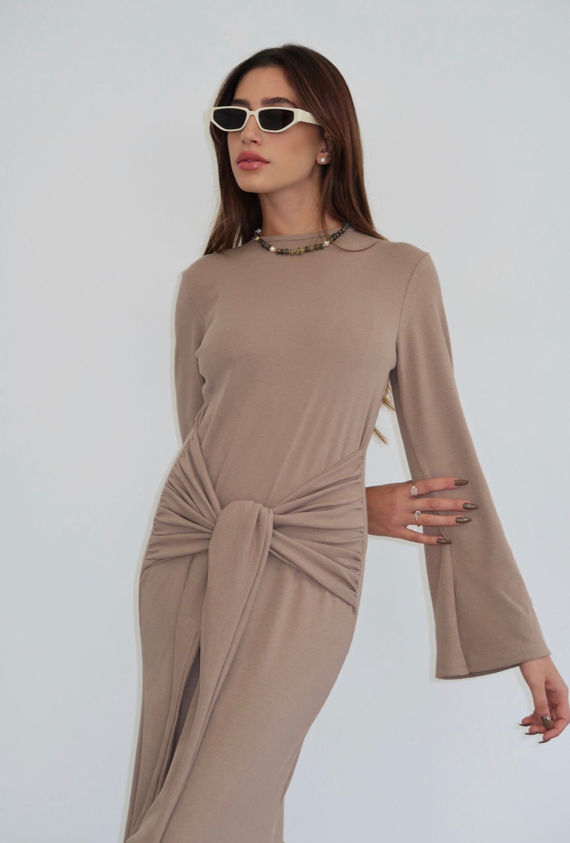 Shira dress brown